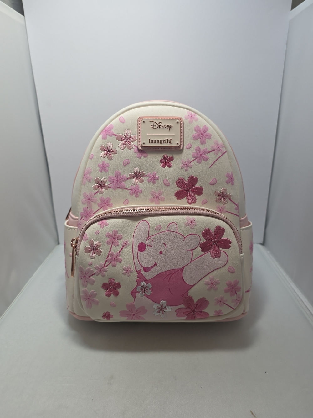 Loungefly Disney Winnie the Pooh Cherry Blossom Embroidered Mini Backpack NWT